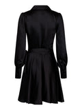 Dawn Satin Dress - Black