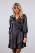 Dawn Satin Dress - Black