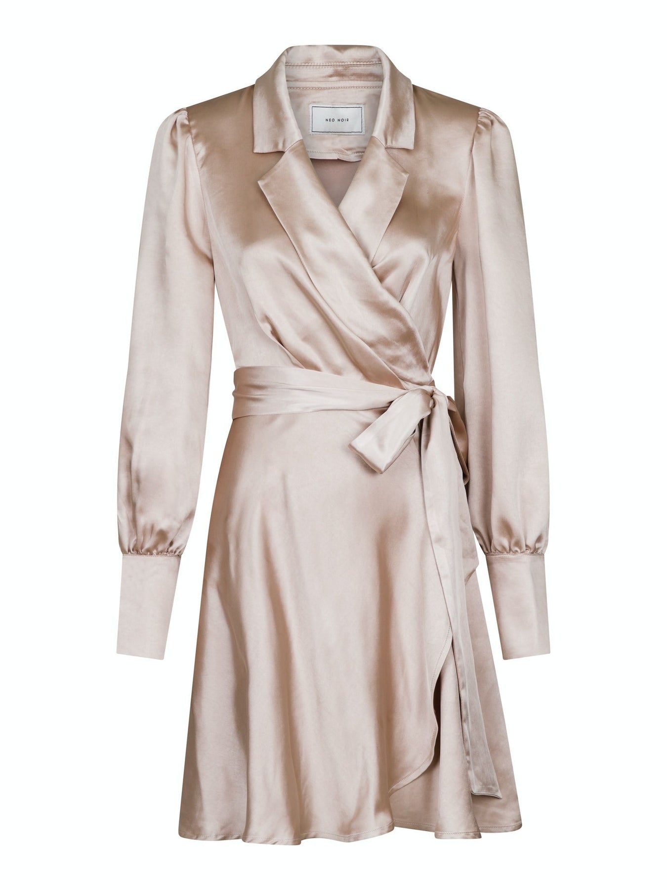 Dawn Satin Dress - Sand Melange