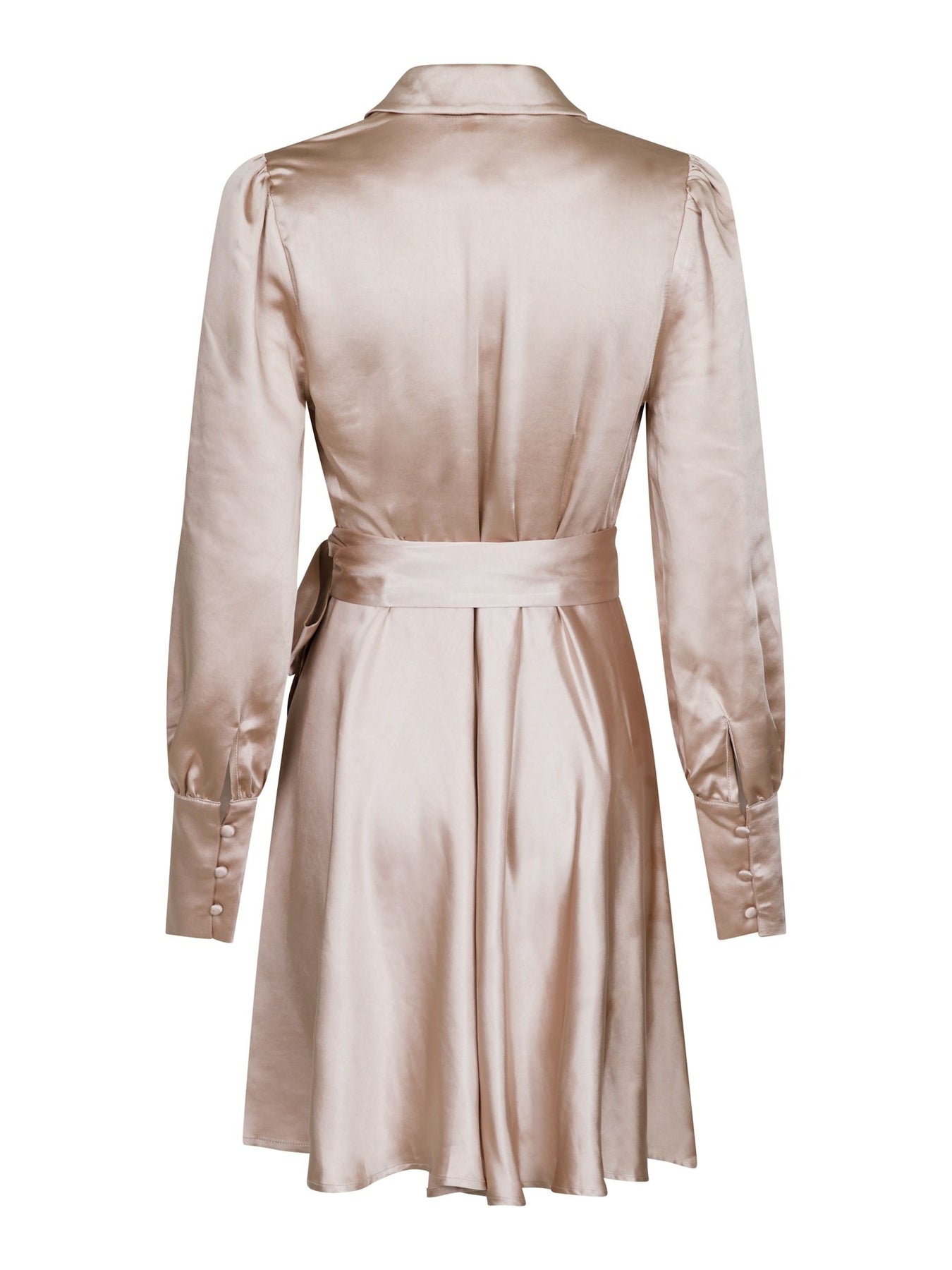 Dawn Satin Dress - Sand Melange