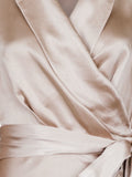 Dawn Satin Dress - Sand Melange