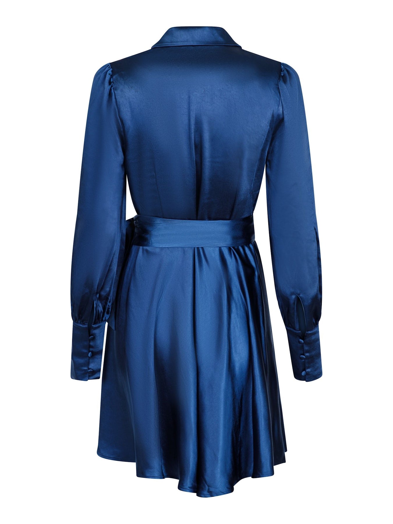 Dawn Satin Dress - Navy