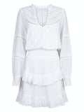 Klaire S Voile Dress - White