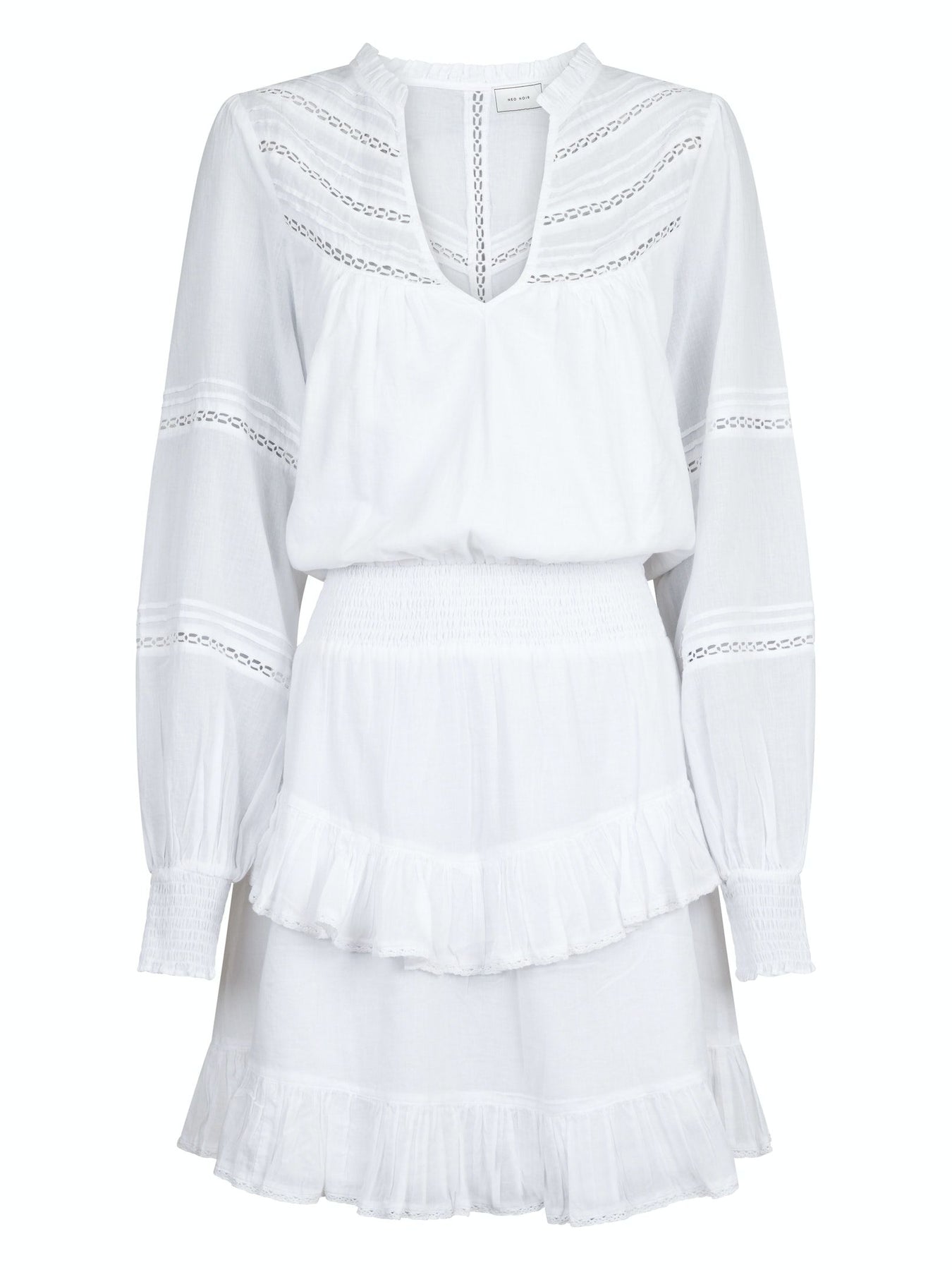 Klaire S Voile Dress - White