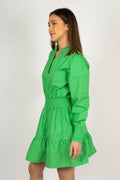 Yvette Poplin Dress - Green