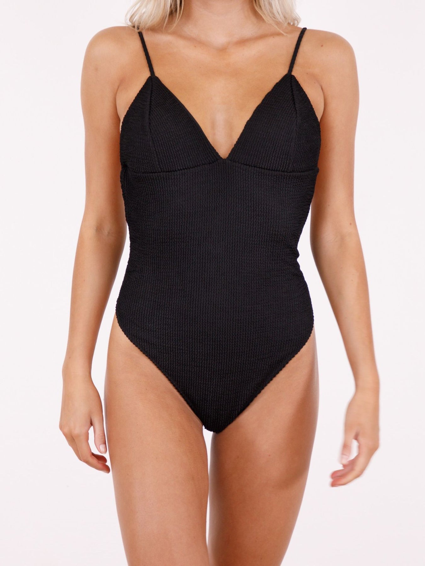 Skin Sand Crepe Swimsuit - Black