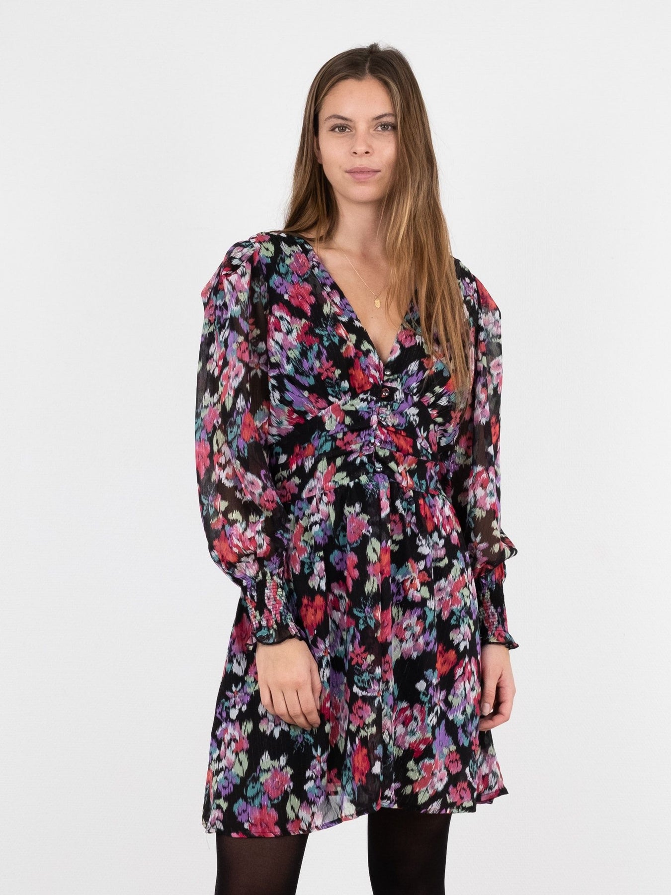 Lecia Glitch Dress - Black