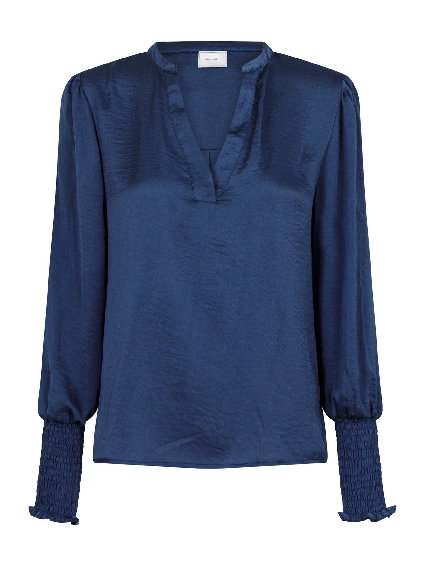 Landa Solid Blouse - Dusty Blue