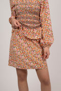 Lunna Warm Floral Skirt - Pink