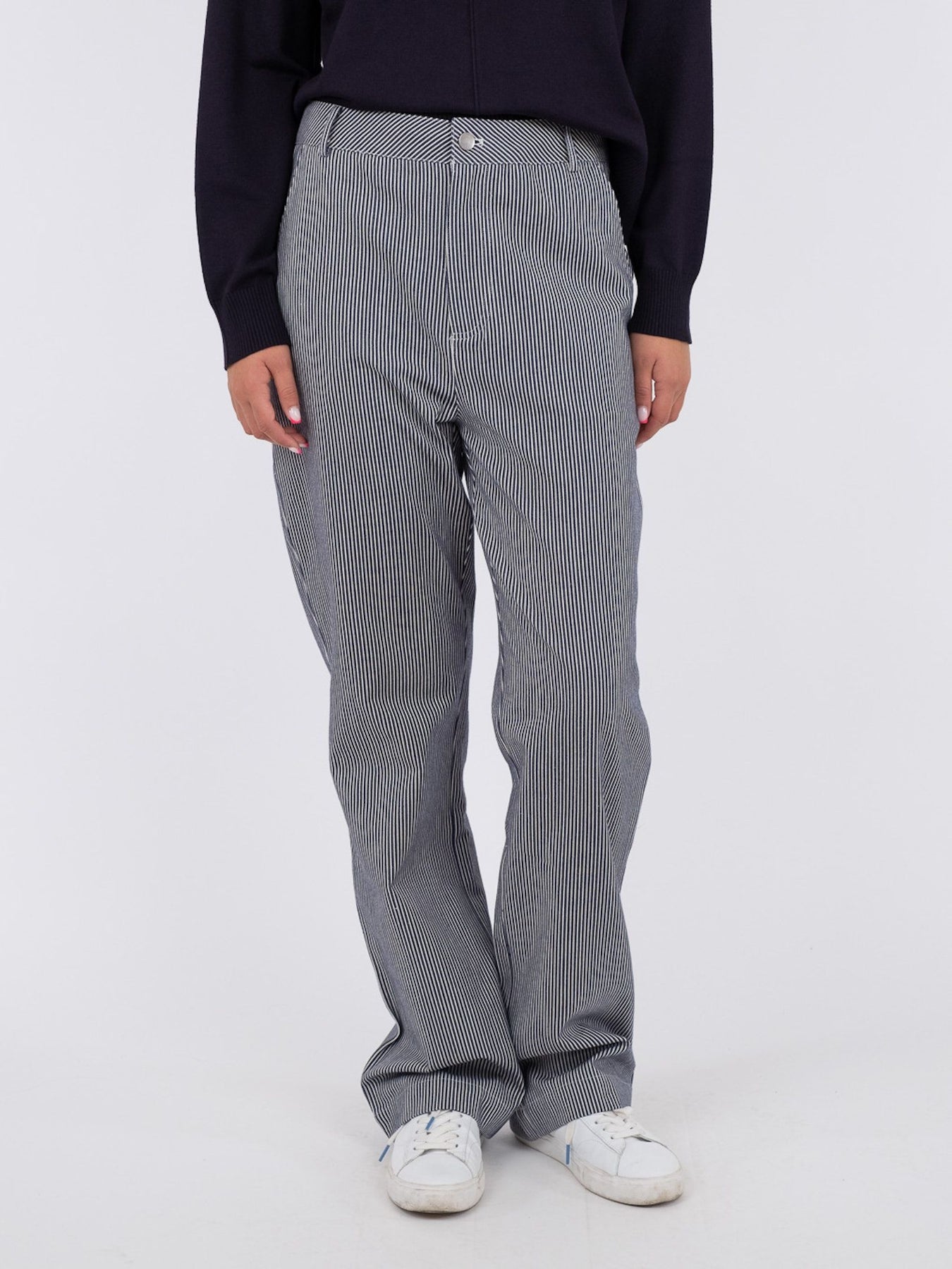 Zuzan Stripe Pants - Navy
