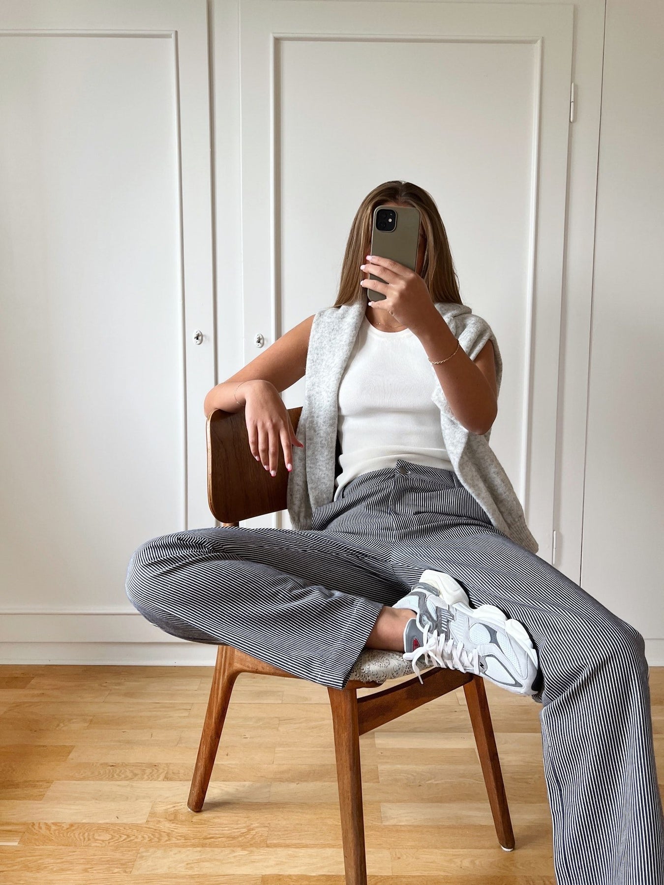 Zuzan Stripe Pants - Navy