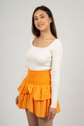 Carin R Skirt - Tangerine