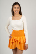 Carin R Skirt - Tangerine