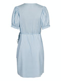 Spang Crepe Dress - Light Blue