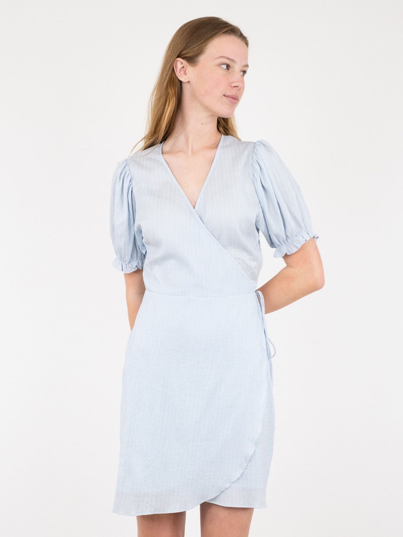 Spang Crepe Dress - Light Blue