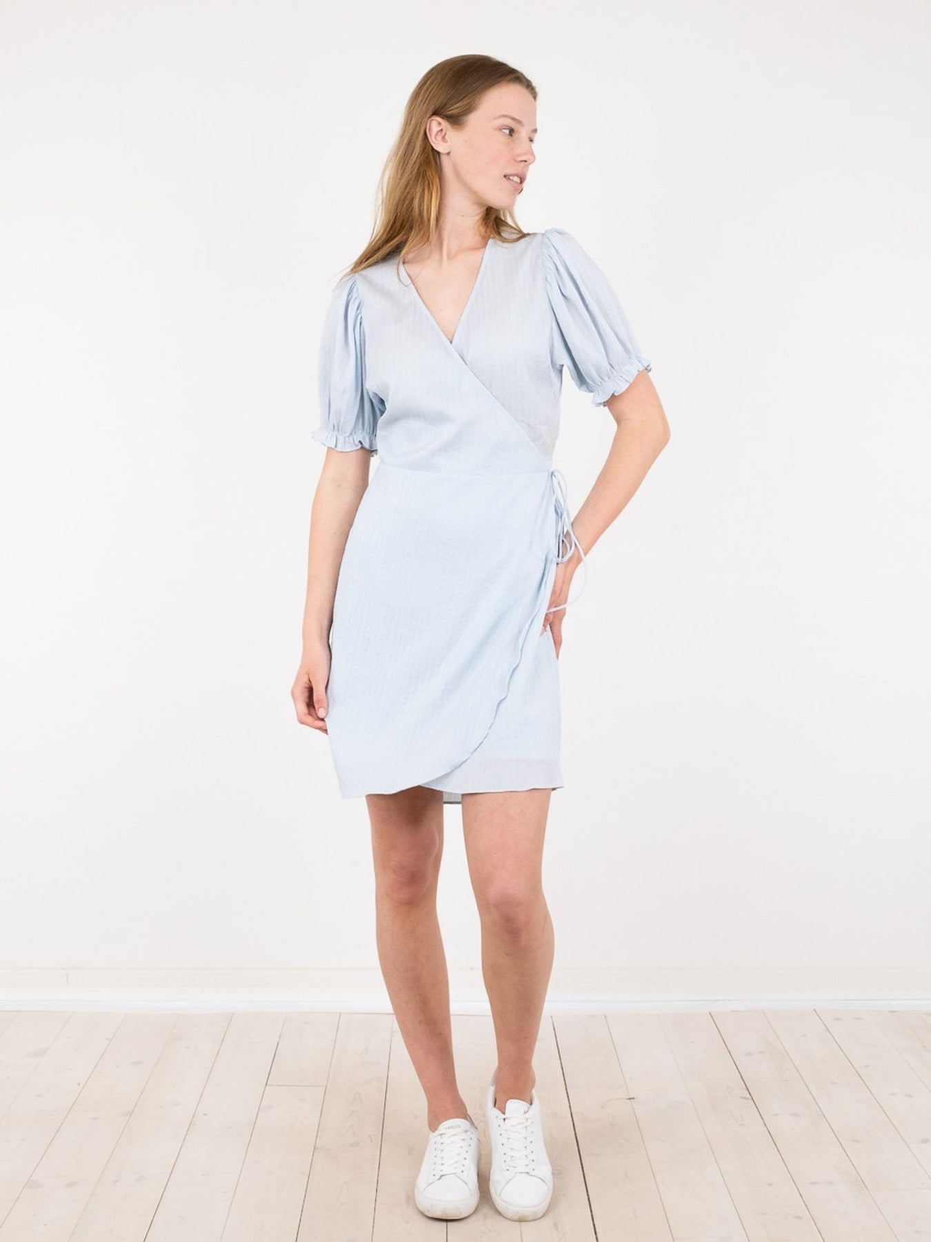 Spang Crepe Dress - Light Blue