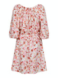 Kiki Sunny Floral Wrap Dress - Light Pink
