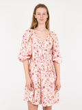 Kiki Sunny Floral Wrap Dress - Light Pink