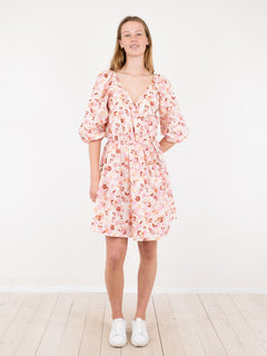 Kiki Sunny Floral Wrap Dress - Light Pink