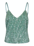 Elinas Glitter Top - Mint