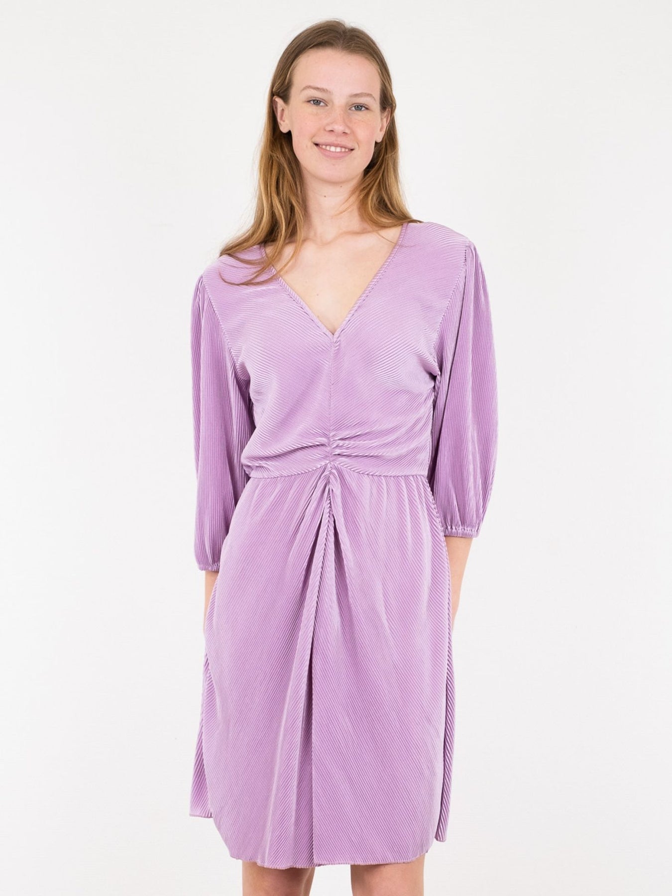 Lexie Solid Dress - Lavender