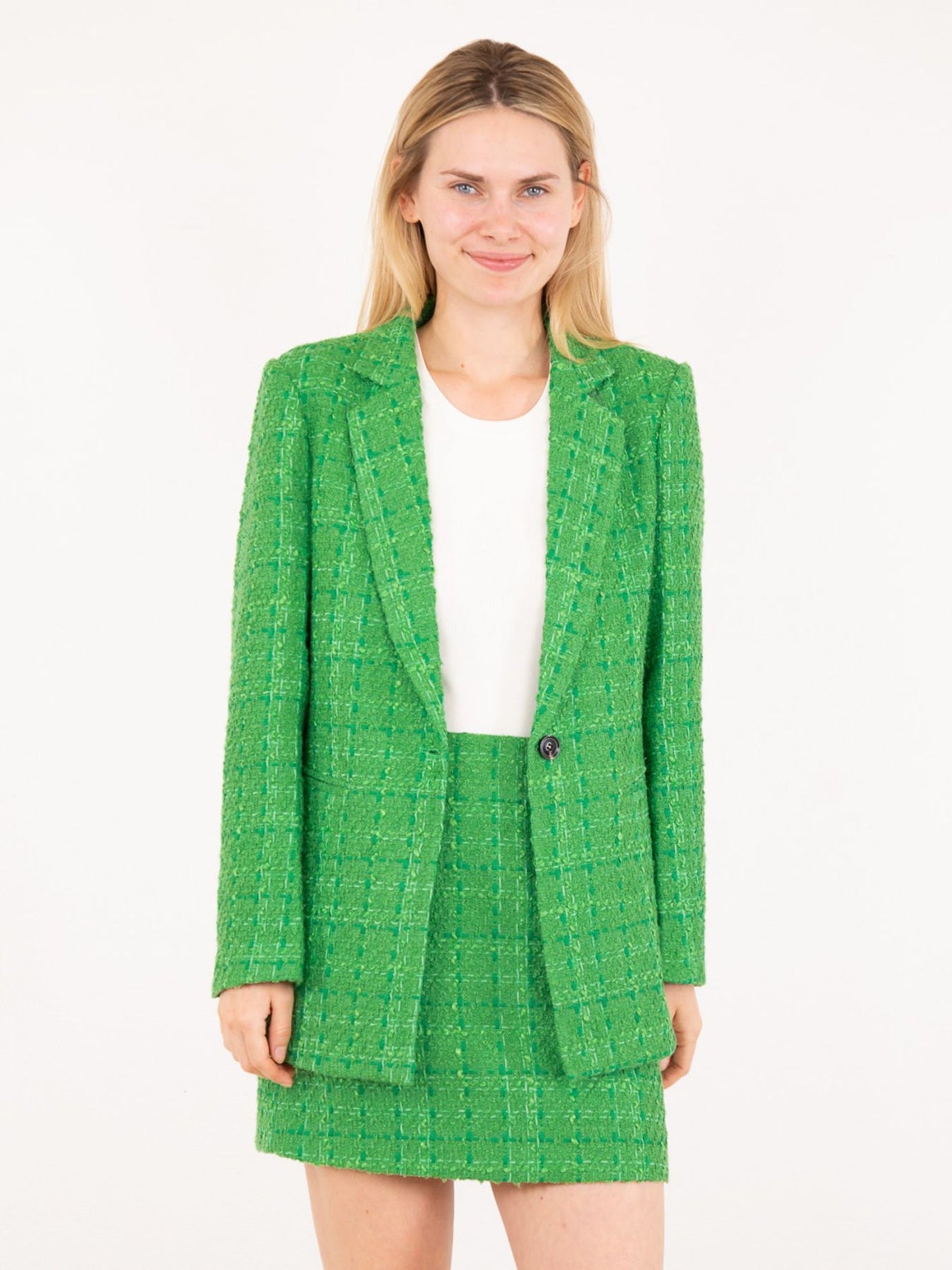 Avery Boucle Blazer - Green