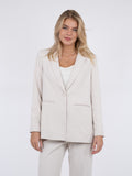 Avery Woven Blazer - Ivory