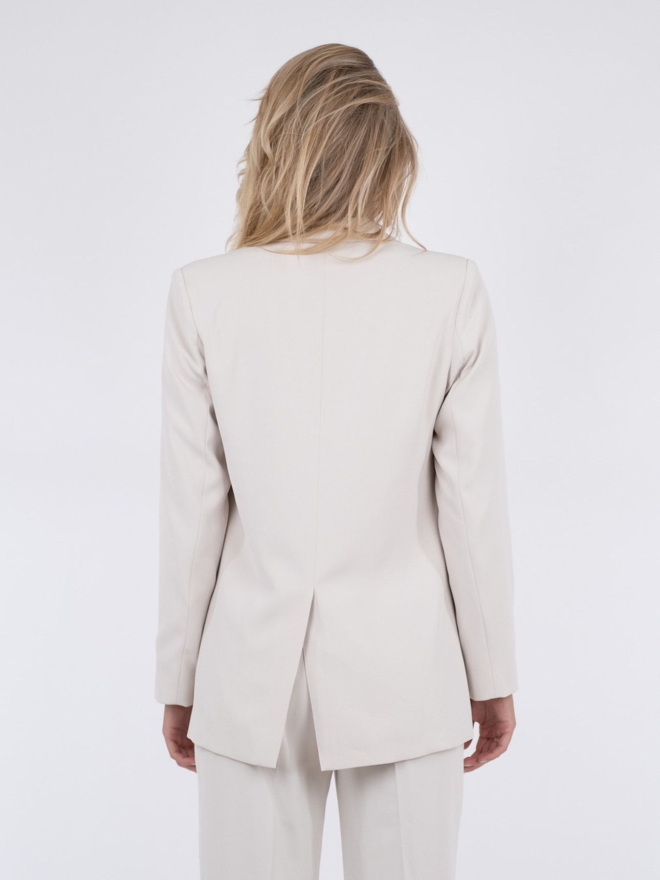 Avery Woven Blazer - Ivory