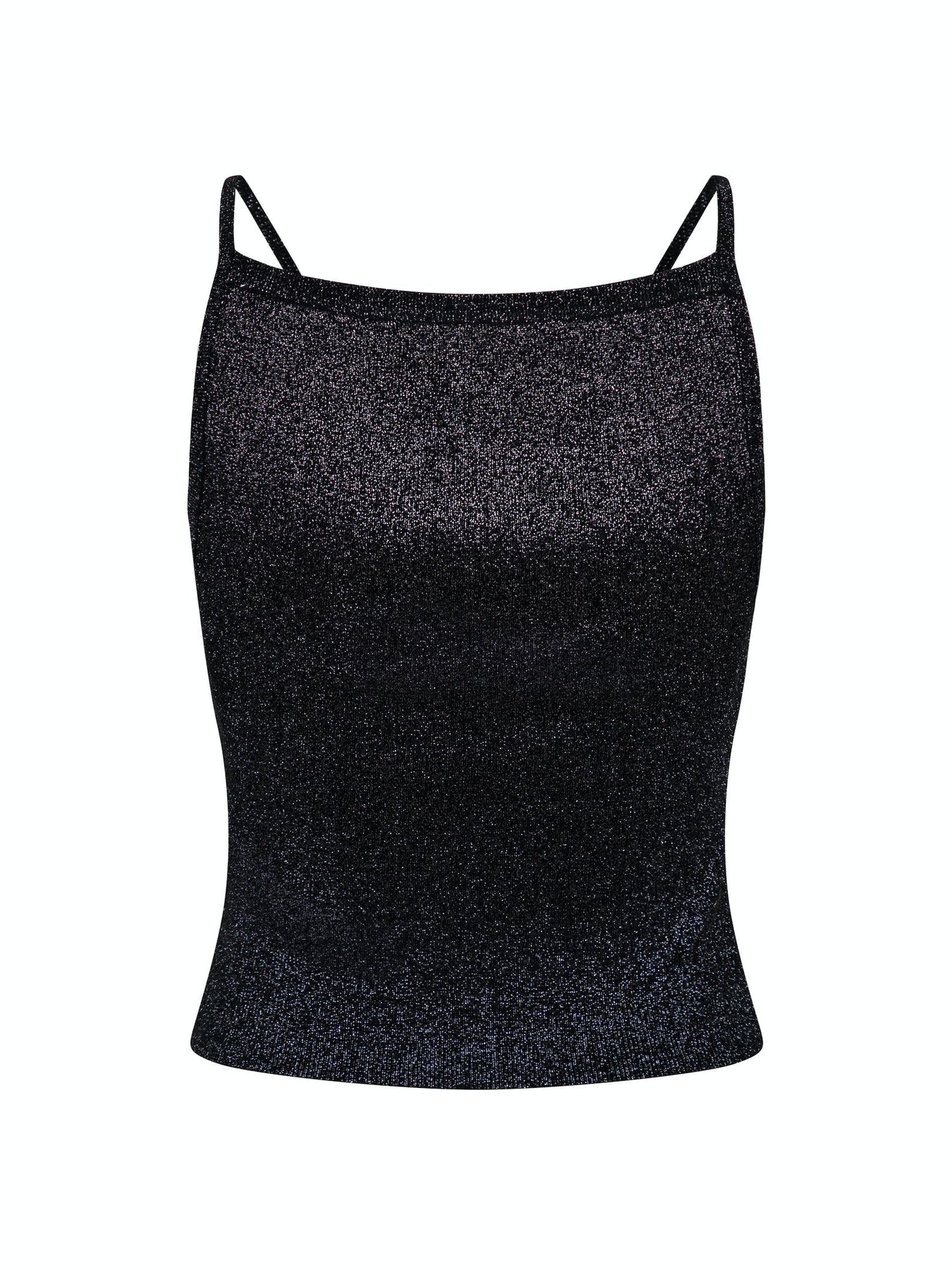 Marta Glitter Knit Top - Black
