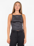 Marta Glitter Knit Top - Black