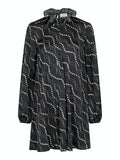 Taiga Flower Stripe Dress - Svart