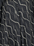Taiga Flower Stripe Dress - Svart