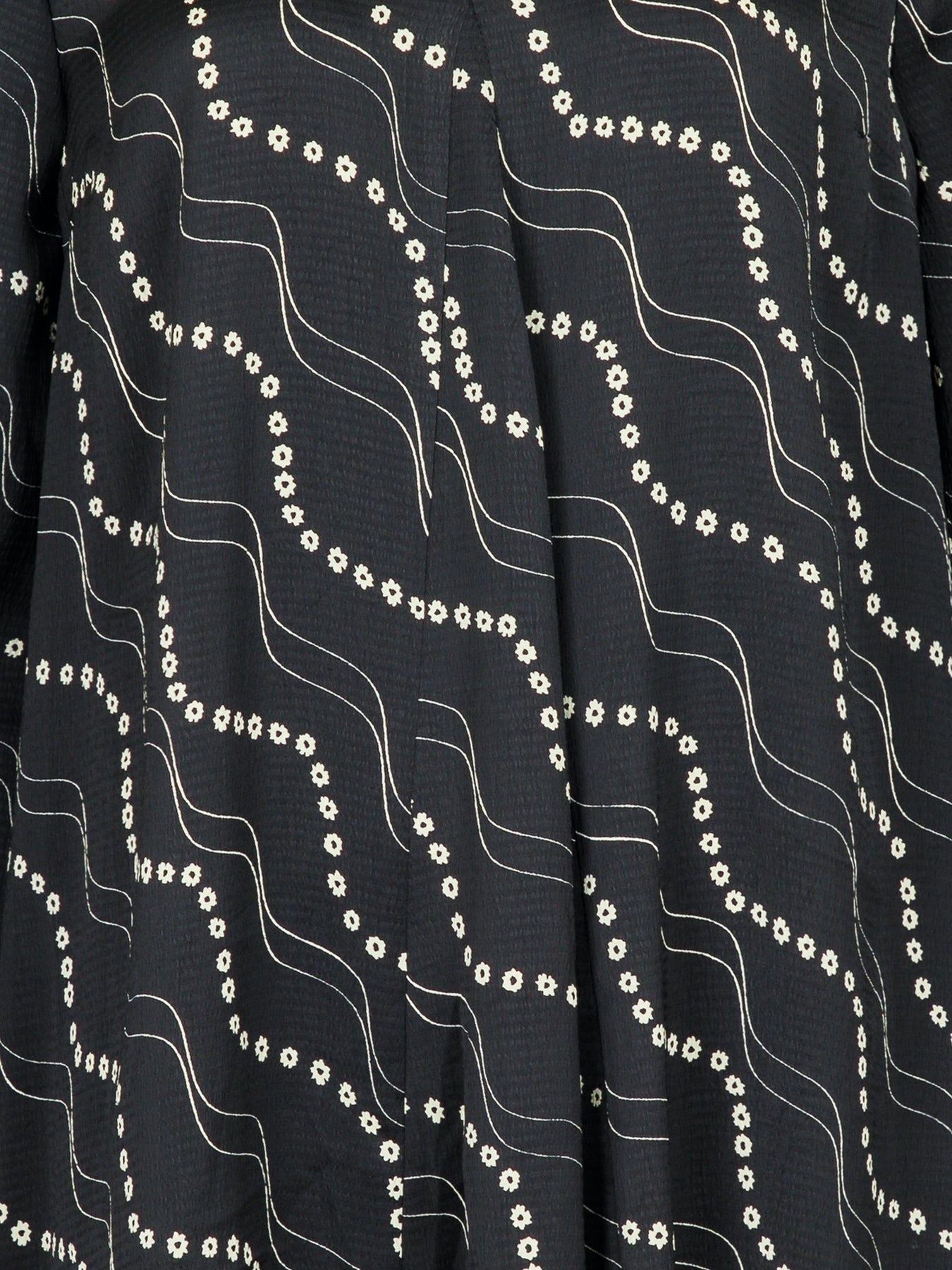 Taiga Flower Stripe Dress - Svart