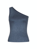 Clementine Glitter Knit Top - Steel Grey