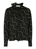 Baxter Flower Stripe Shirt - Black