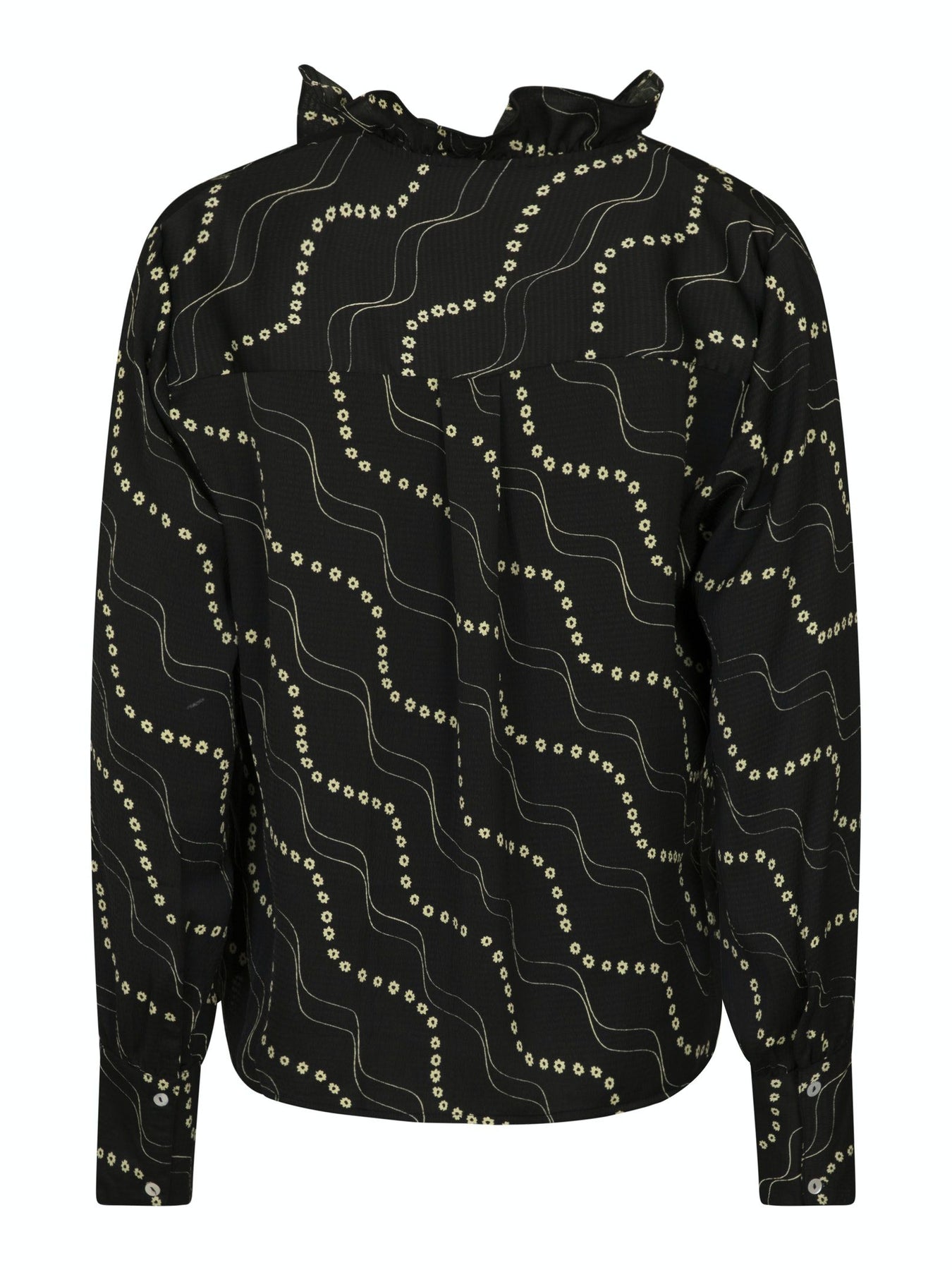 Baxter Flower Stripe Shirt - Black