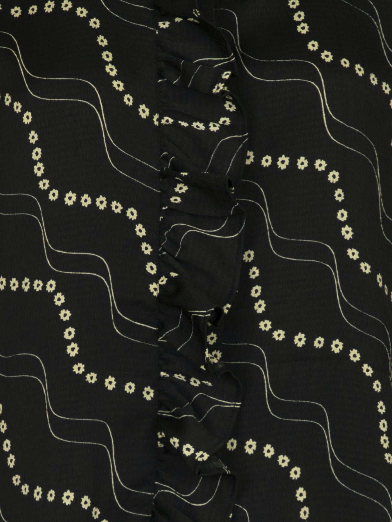 Baxter Flower Stripe Shirt - Black