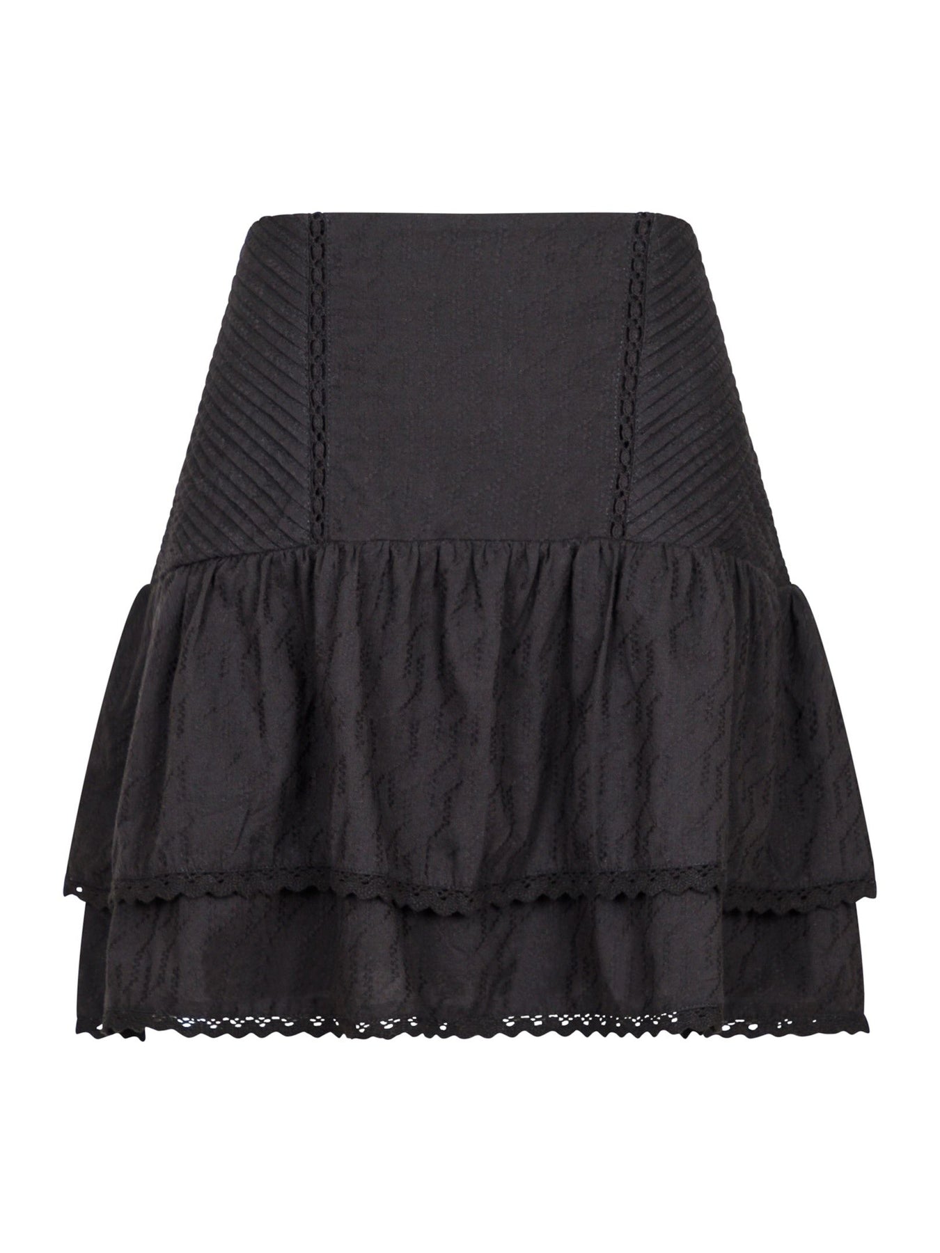 Sander Dobby Stitch Skirt - Black
