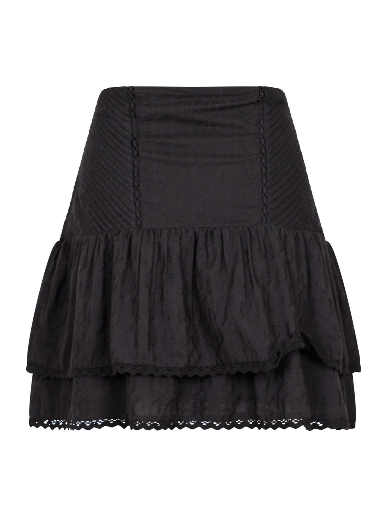 Sander Dobby Stitch Skirt - Black