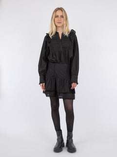 Sander Dobby Stitch Skirt - Black