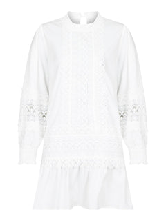 Katja Embroidery Dress - White