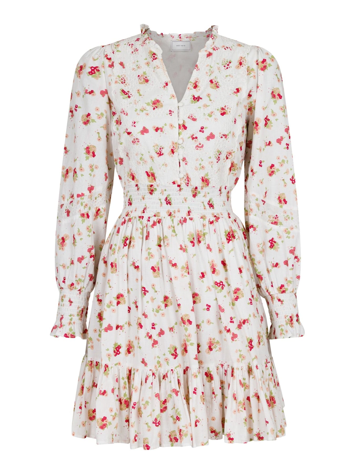 Daffodil Embroidery Dress - White