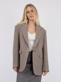 Gaby Twill Blazer - Sand Melange