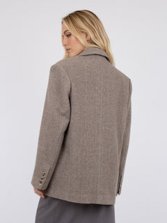 Gaby Twill Blazer - Sand Melange