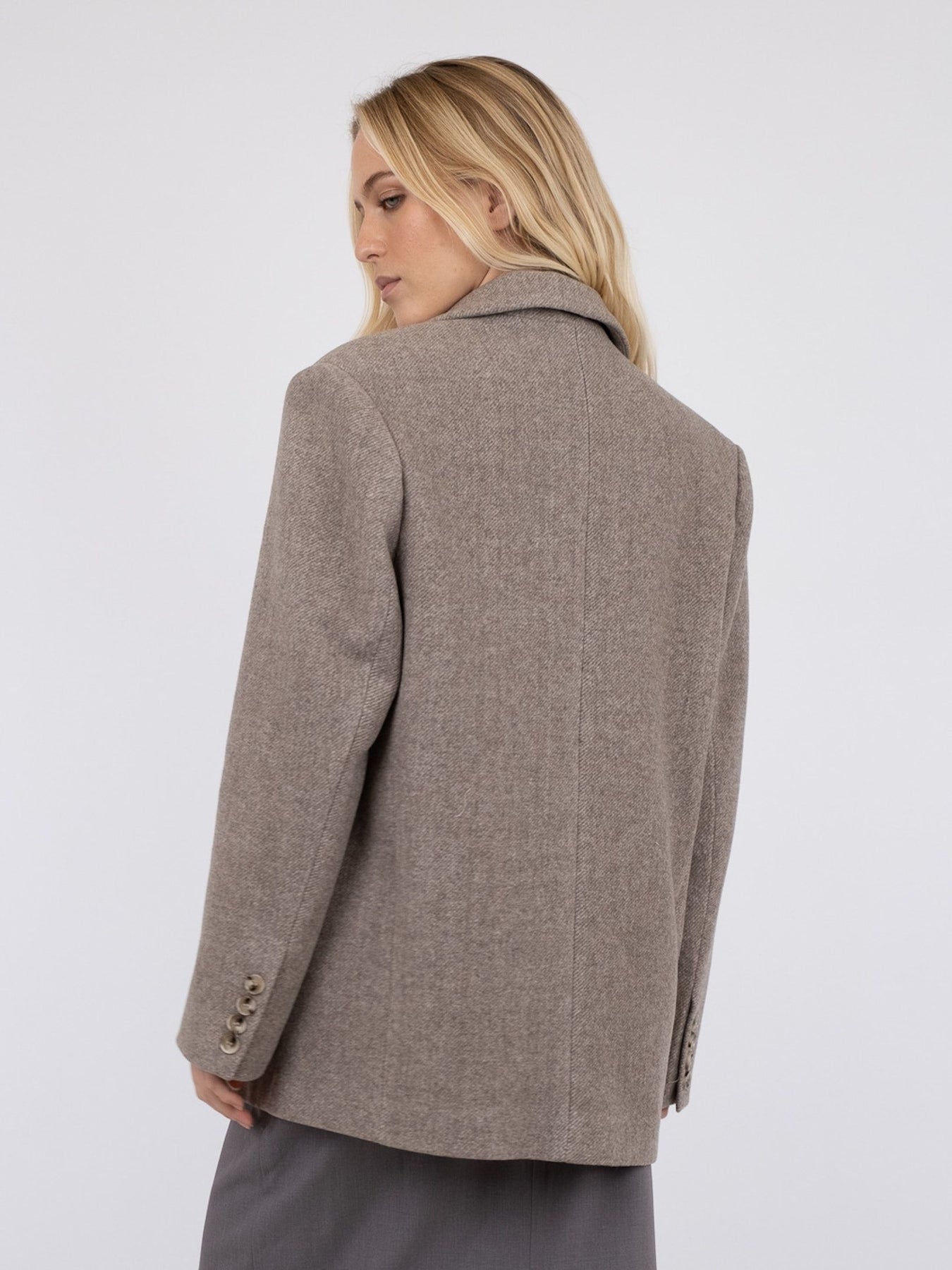 Gaby Twill Blazer - Sand Melange