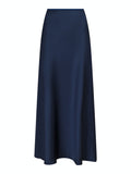 Vicky Heavy Sateen Skirt - Midnight Blue