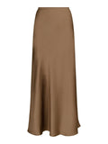 Vicky Heavy Sateen Skirt - Dark Taupe