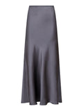 Vicky Heavy Sateen Skirt - Dark Grey