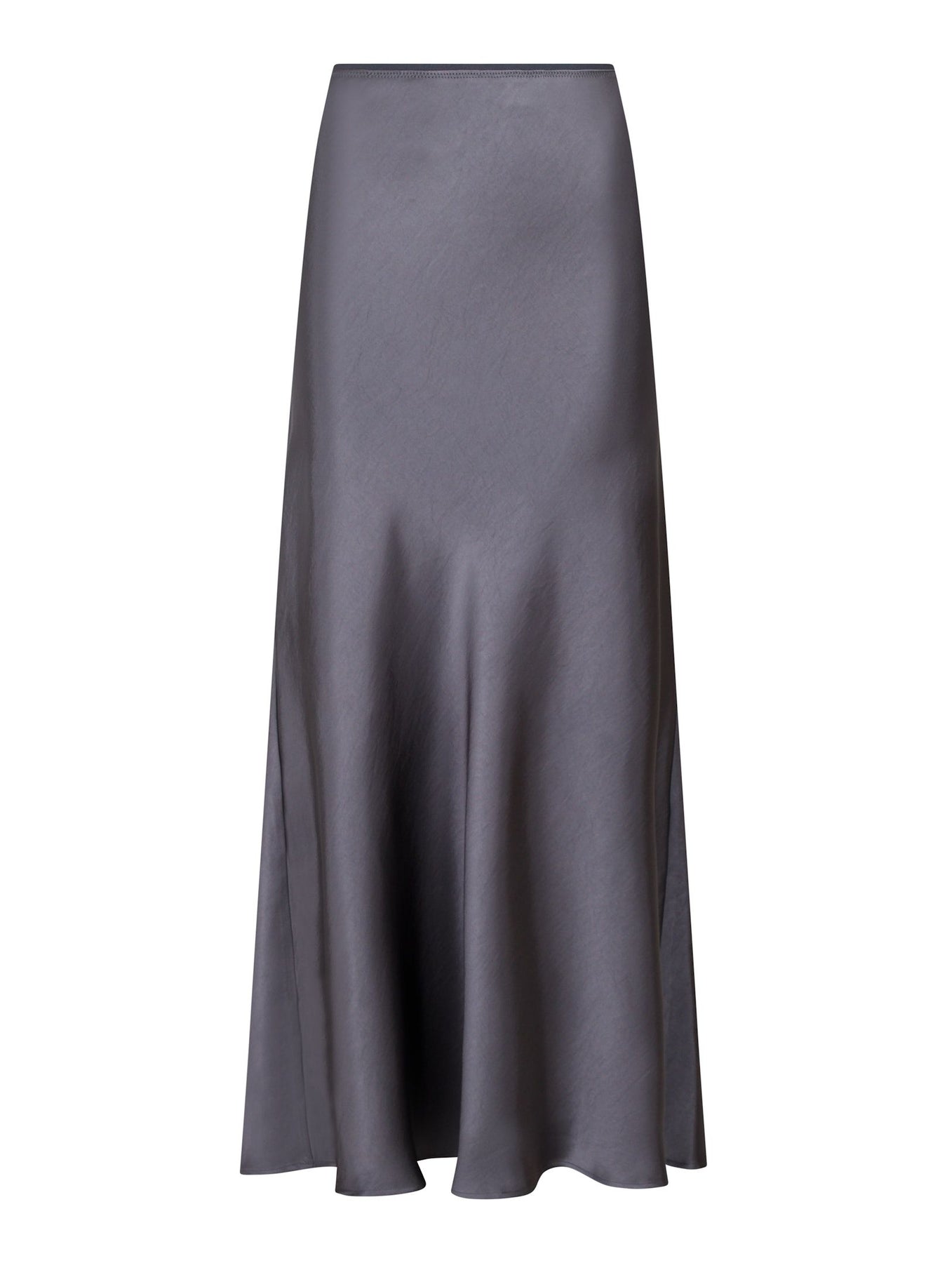 Vicky Heavy Sateen Skirt - Dark Grey