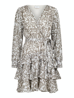 Dennie Abstract Dress - Camel